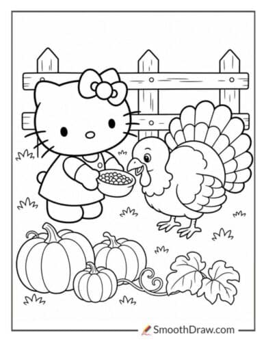 Hello Kitty Feeding Farm Turkey