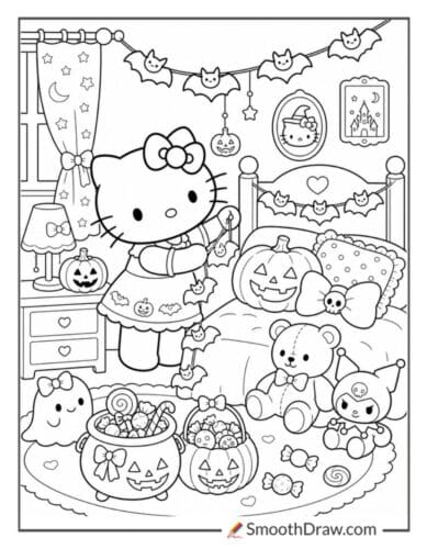 Hello Kitty Halloween Bedroom