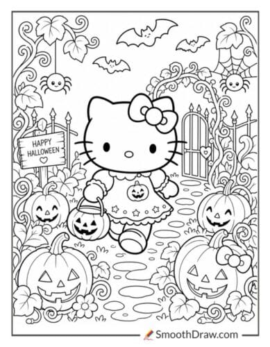 Hello Kitty Halloween Garden