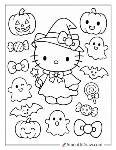 Hello Kitty Halloween Sticker Sheet