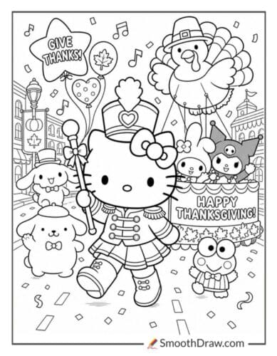 Hello Kitty Marching In Parade