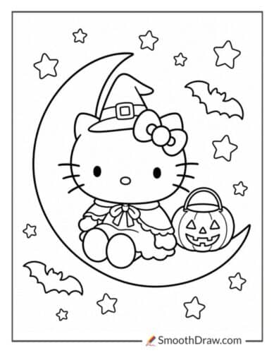 Hello Kitty Moon And Stars