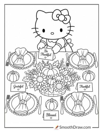 Hello Kitty Placing Table Cards