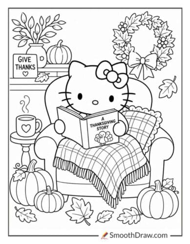 Hello Kitty Reading Thanksgiving Story