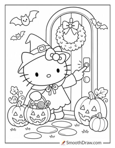 Hello Kitty Ringing Doorbell