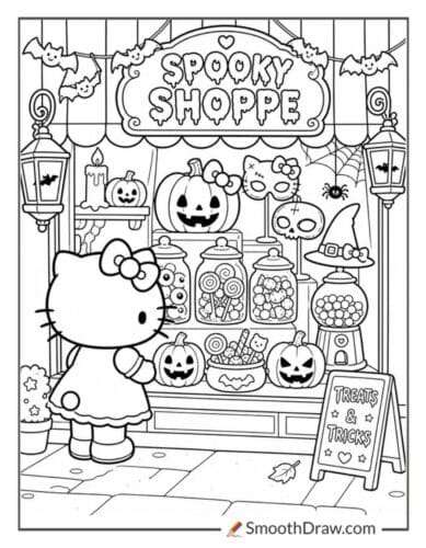 Hello Kitty Spooky Shop Window