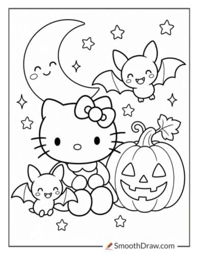 Hello Kitty With Bat Friends