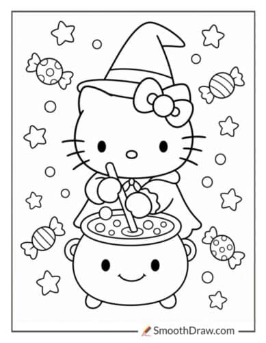 Hello Kitty With Cauldron Bubbles