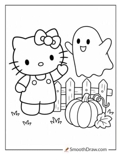 Hello Kitty With Friendly Ghost