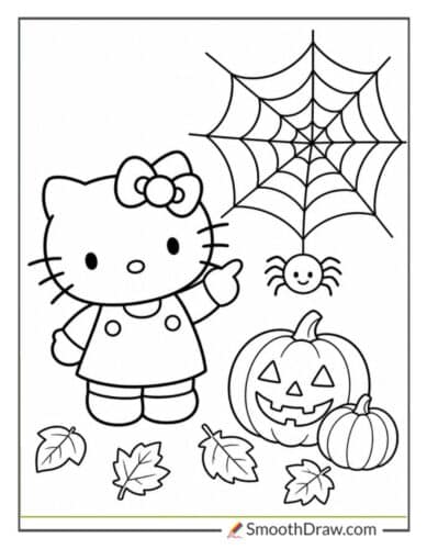 Hello Kitty With Spider Web