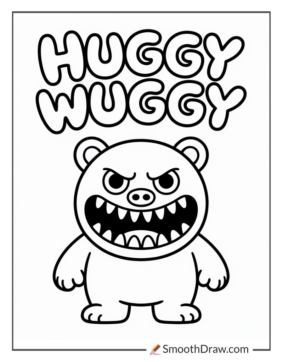 Huggy Wuggy Coloring Pages Scary