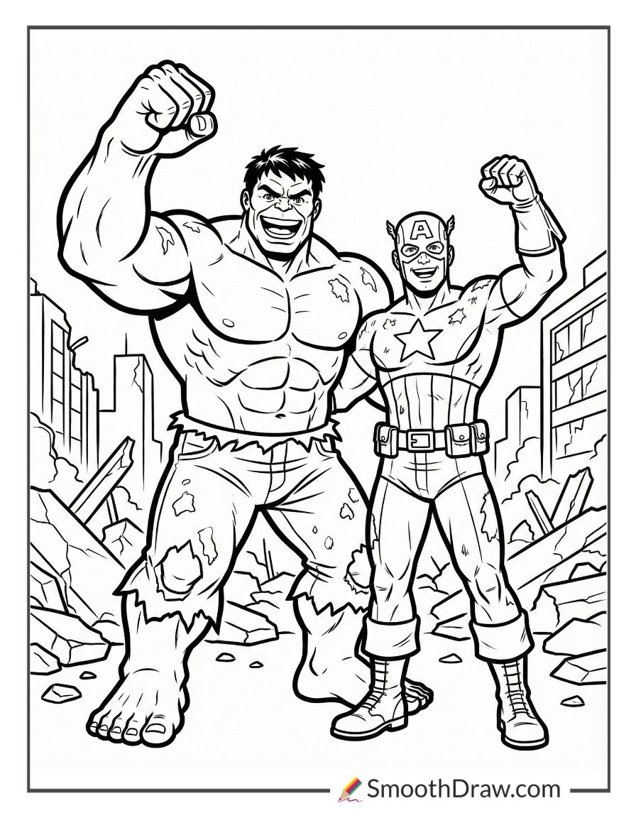 Hulk And Captain America