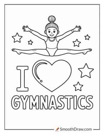 i love gymnastics coloring pages