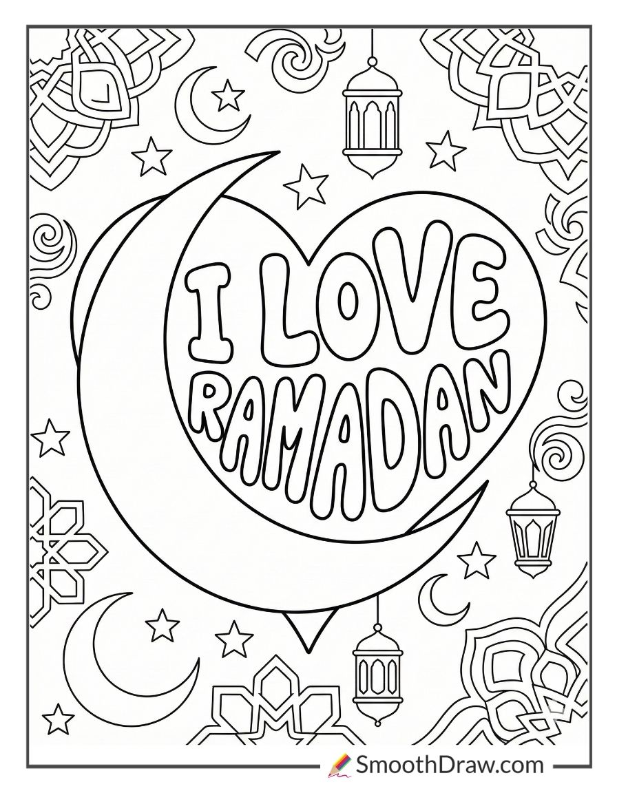 I Love Ramadan Coloring Pages