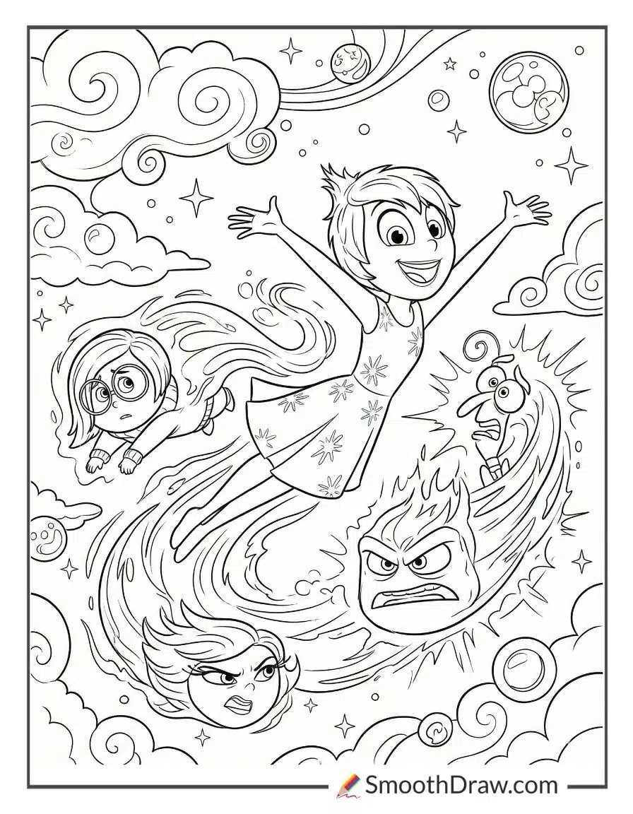 Inside Out 3 Coloring Pages