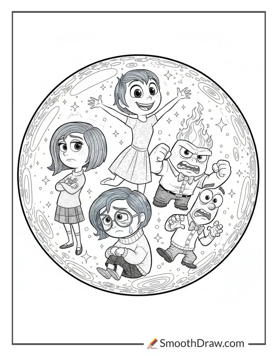 Inside Out Emotions Coloring Pages