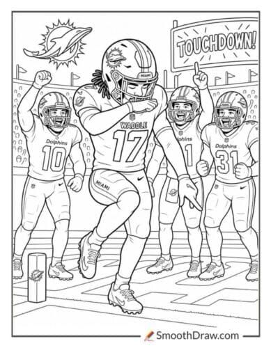 Jaylen Waddle Touchdown Dance