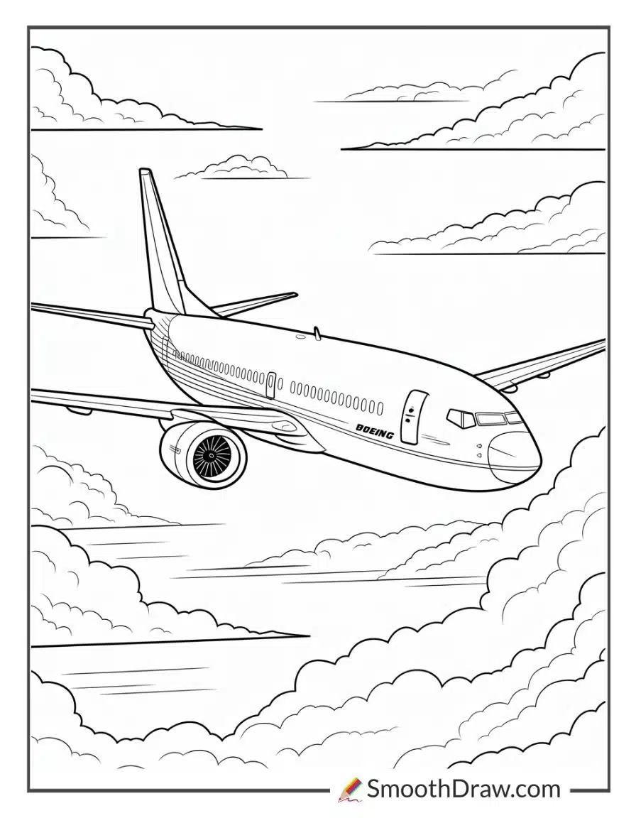 Jet Plane Coloring Page