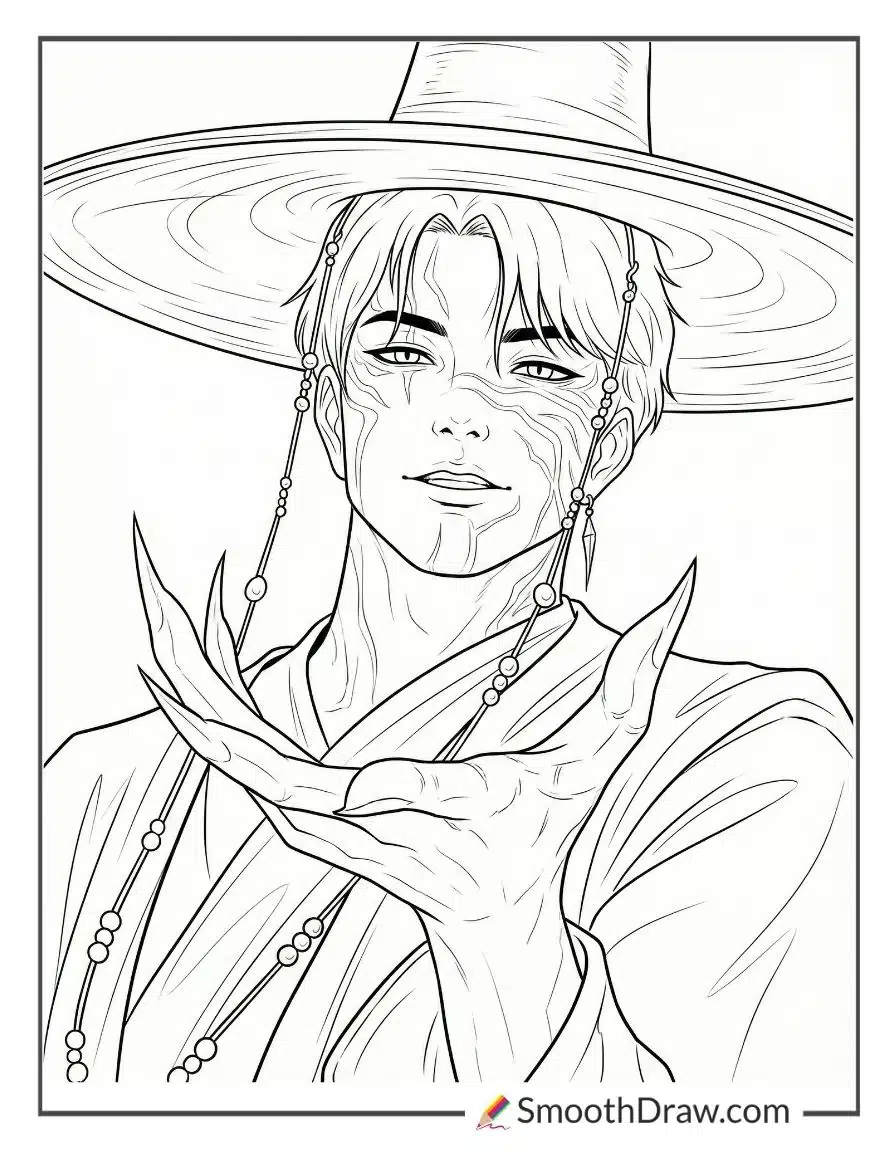 jinu demon coloring page