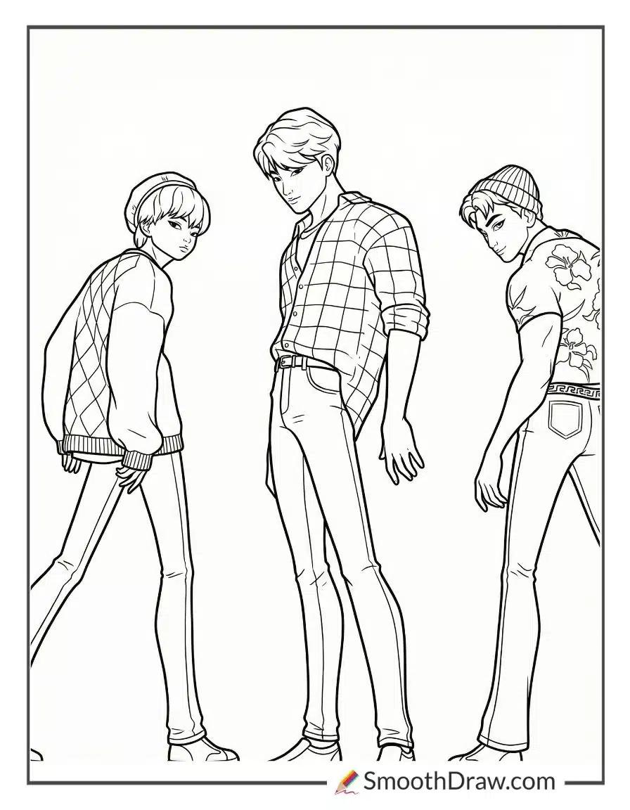 jinu kpop demon hunters coloring page