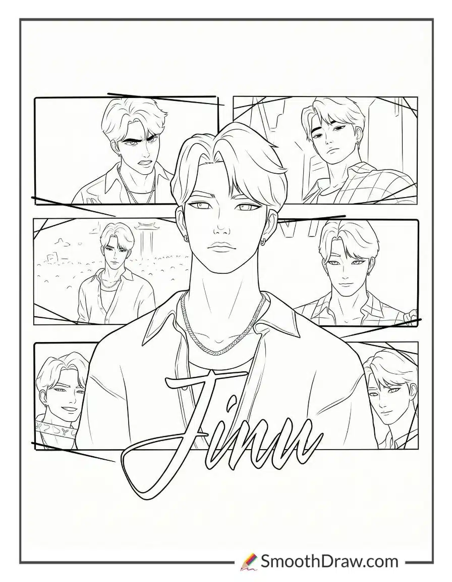 jinu saja boys coloring pages