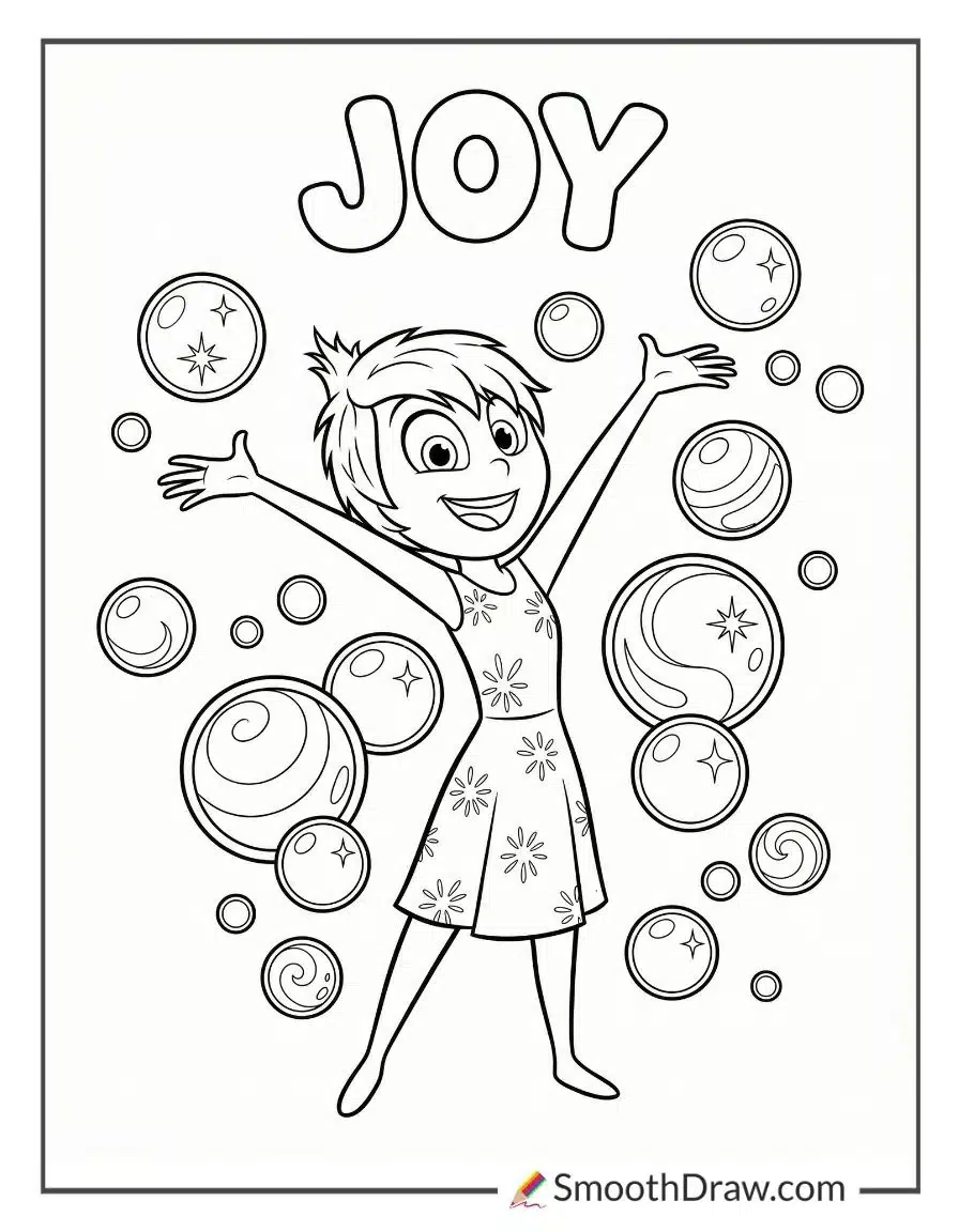 Joy Inside Out Coloring Page