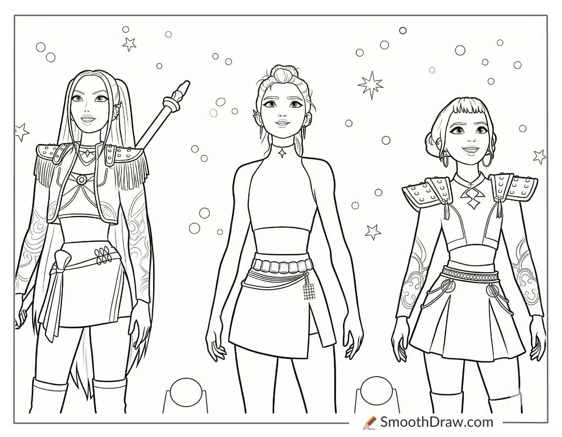 K Pop Demon Hunters Coloring Pages