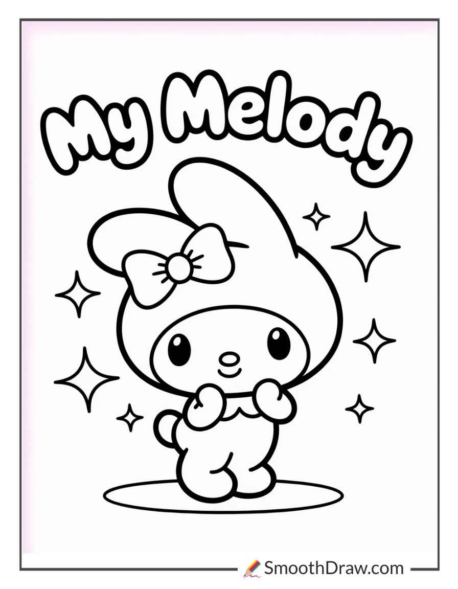 Kawaii My Melody Coloring Pages
