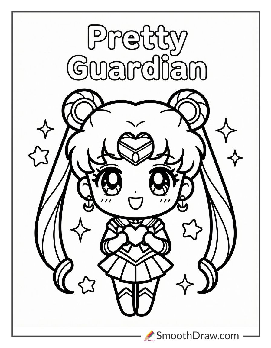 Kawaii Sailor Moon Coloring Pages