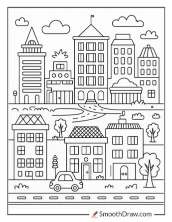 kid city coloring pages
