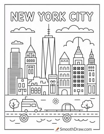 kid new york city coloring pages