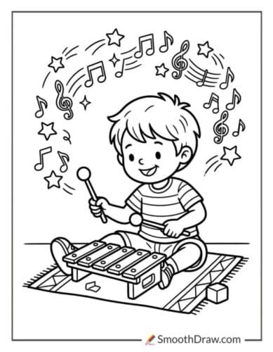 Kids Playing Xylophone