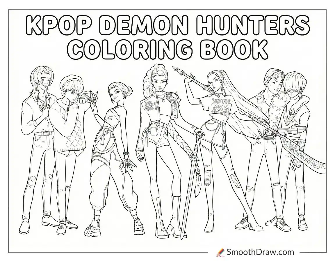 Kpop Demon Hunters Coloring Book