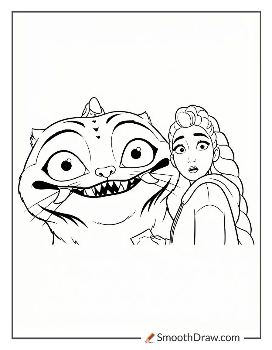 Kpop Demon Hunters Tiger Coloring Pages