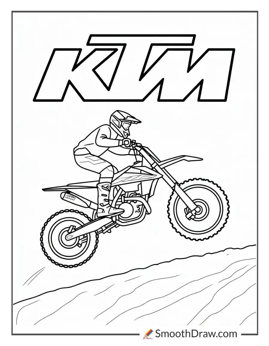 ktm dirt bike coloring pages