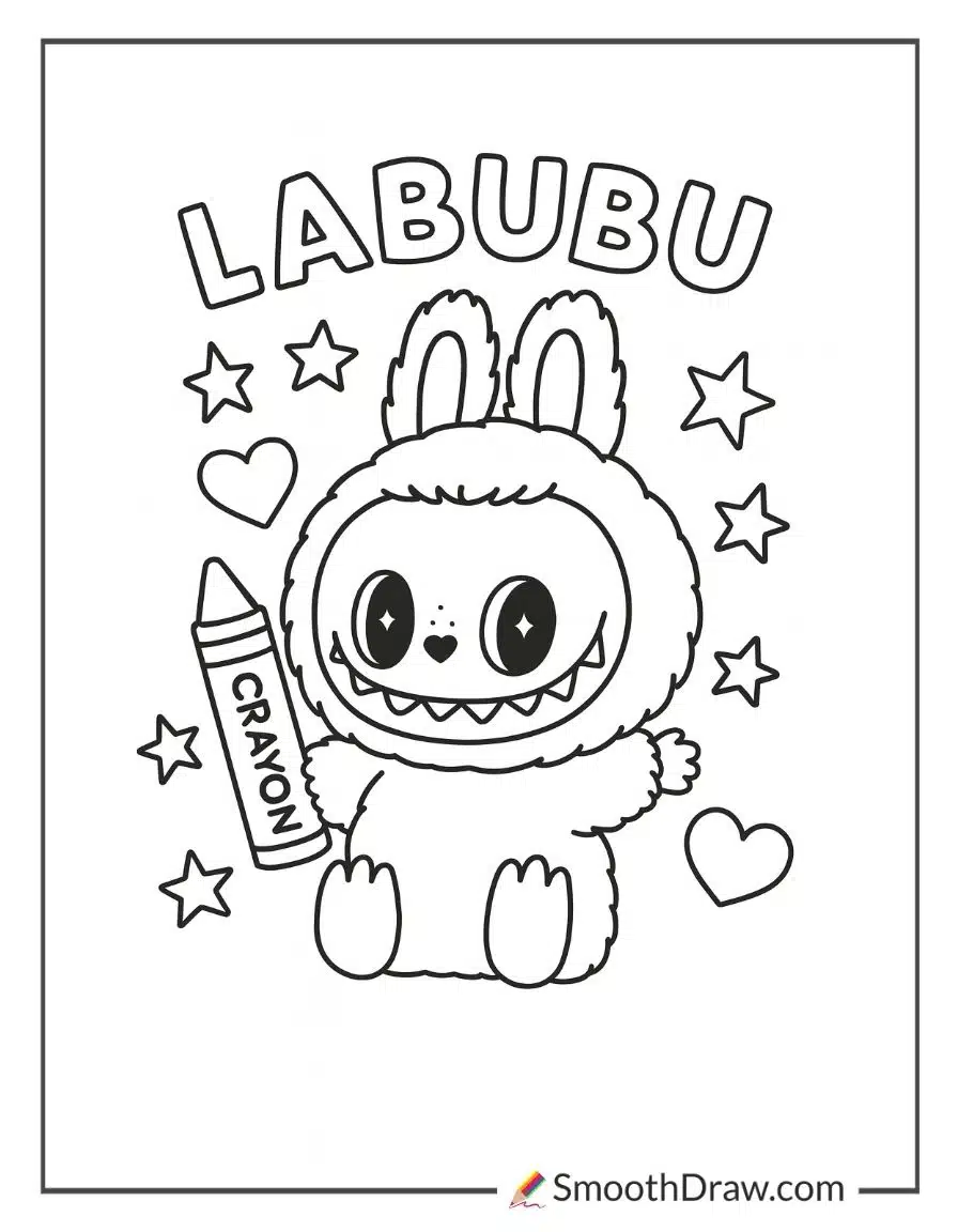 labubu coloring for kids