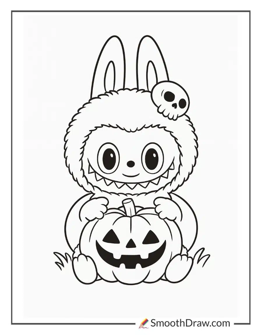 labubu halloween coloring pages