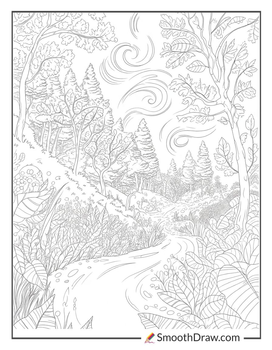 landscape coloring book