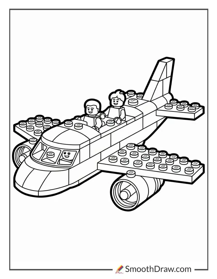 Lego Airplane Coloring Pages