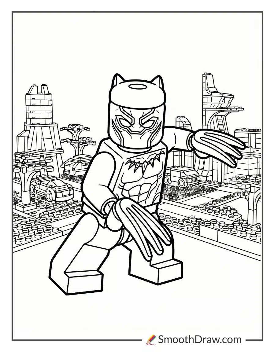 Lego Black Panther Coloring Pages