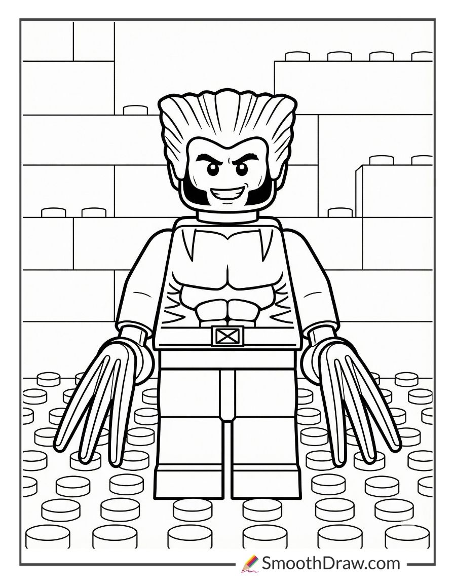 lego wolverine coloring pages