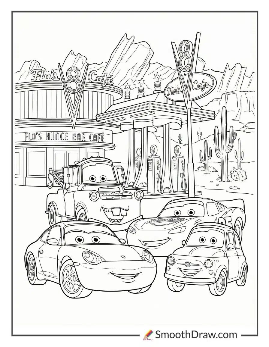 Lightning Mcqueen And Friends Coloring Pages