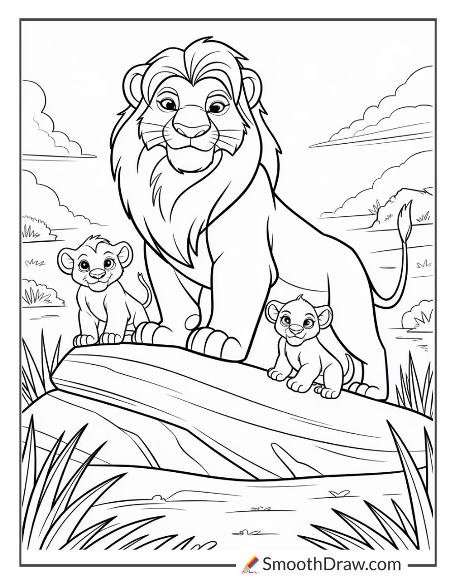 Lion King Coloring Pages For Kids 2