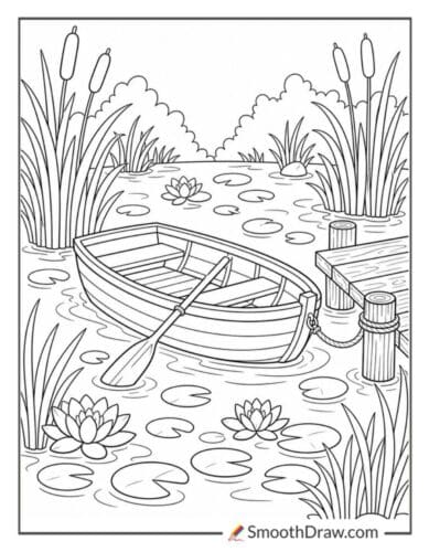 Little Boat On Pond
