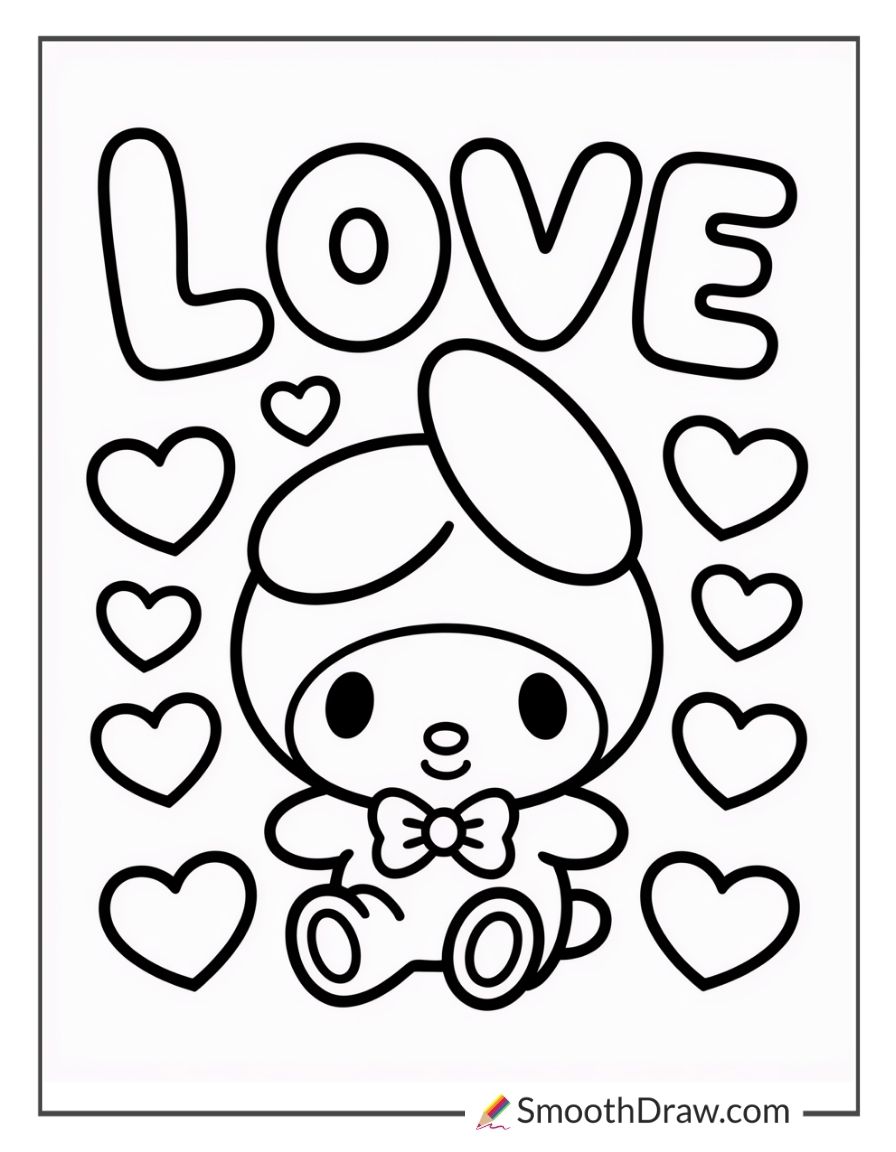 Love My Melody Coloring Pages