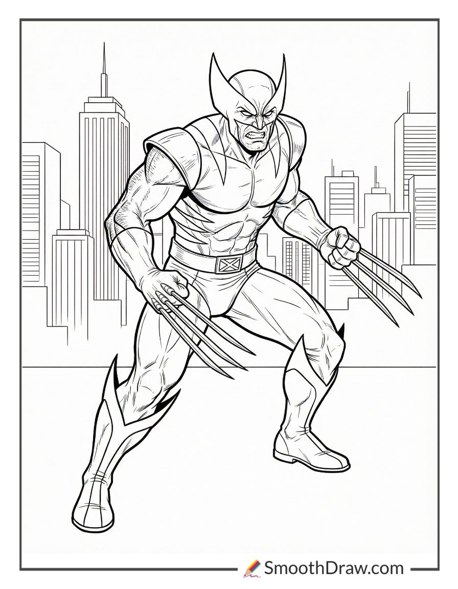 marvel wolverine coloring pages