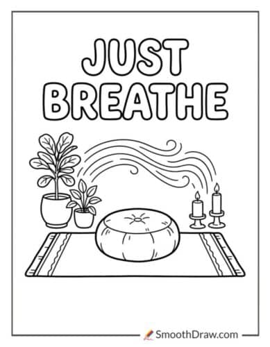 Meditation Mat With Plants