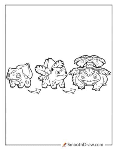 Mega Bulbasaur Coloring Page