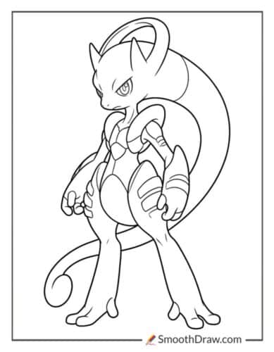 Mega Mewtwo Y Coloring Page