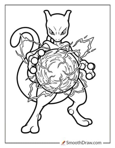 Mewtwo Charging Up Energy Ball